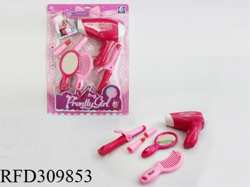 B/O HAIR DRYER ORNAMENT SET 6PCS