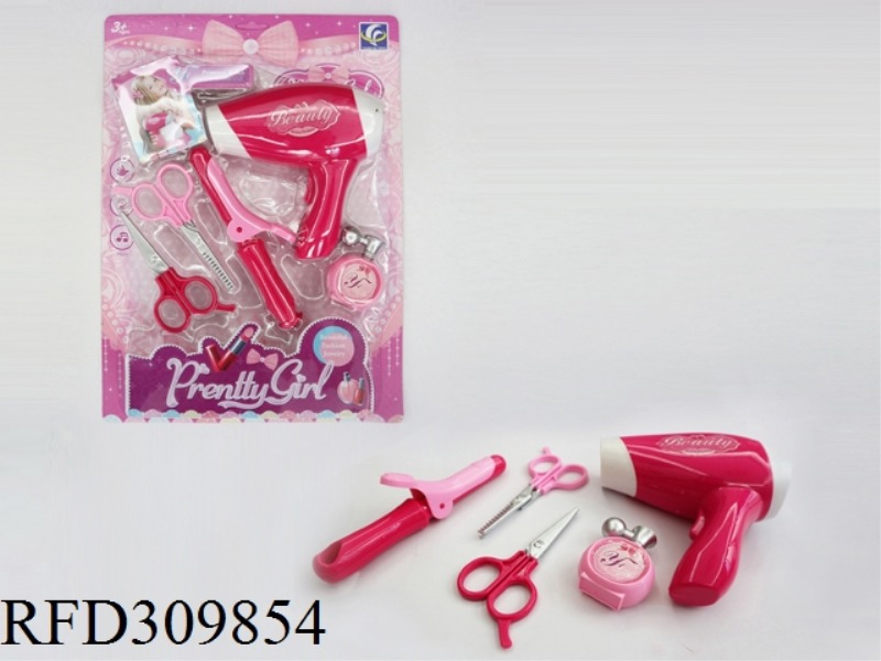 B/O HAIR DRYER ORNAMENT SET 5PCS