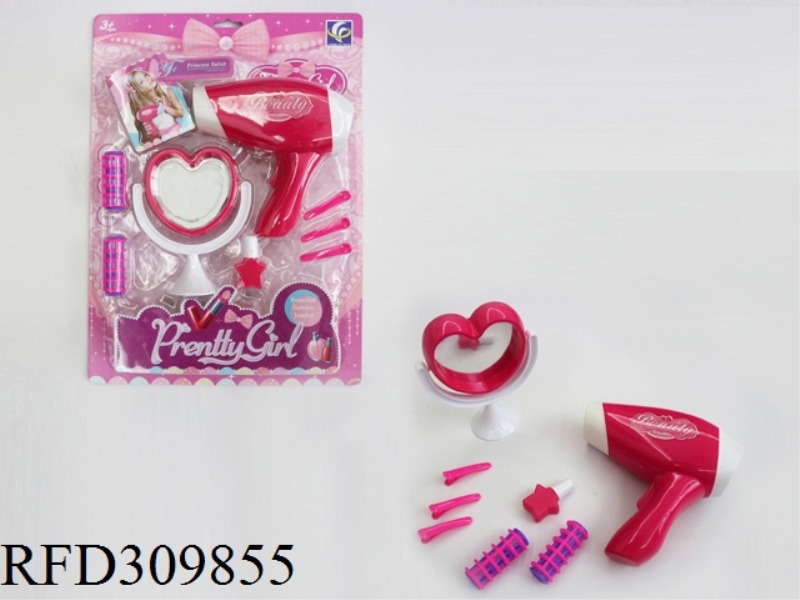 B/O HAIR DRYER ORNAMENT SET 8PCS
