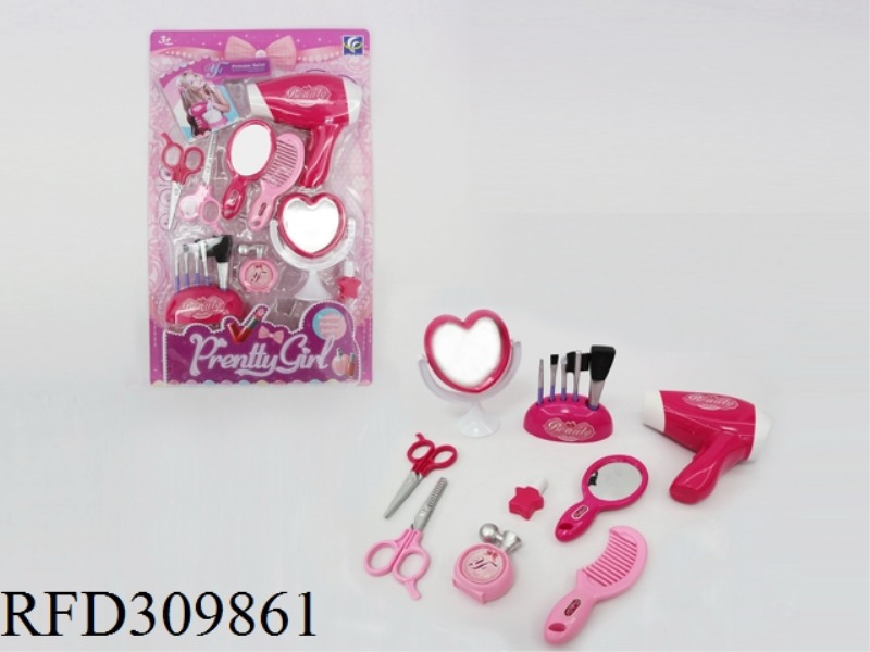 B/O HAIR DRYER ORNAMENT SET 9PCS