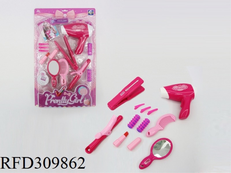 B/O HAIR DRYER ORNAMENT SET 12PCS