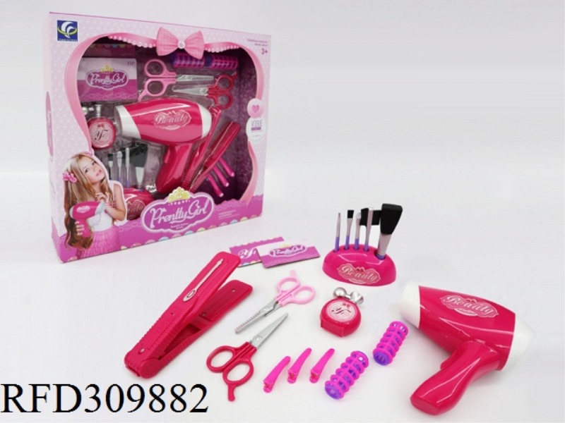 B/O HAIR DRYER ORNAMENT SET 13PCS