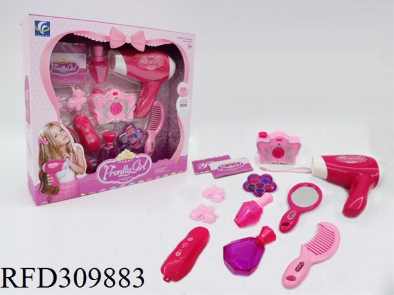 B/O HAIR DRYER ORNAMENT SET 12PCS