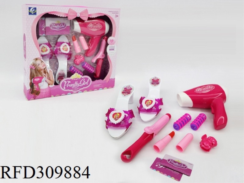 B/O HAIR DRYER ORNAMENT SET 11PCS