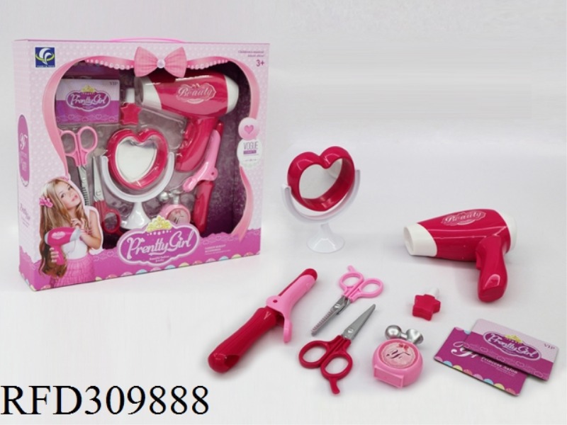 B/O HAIR DRYER ORNAMENT SET 9PCS