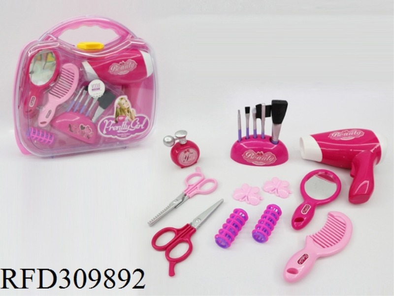 B/O HAIR DRYER ORNAMENT SET 11PCS