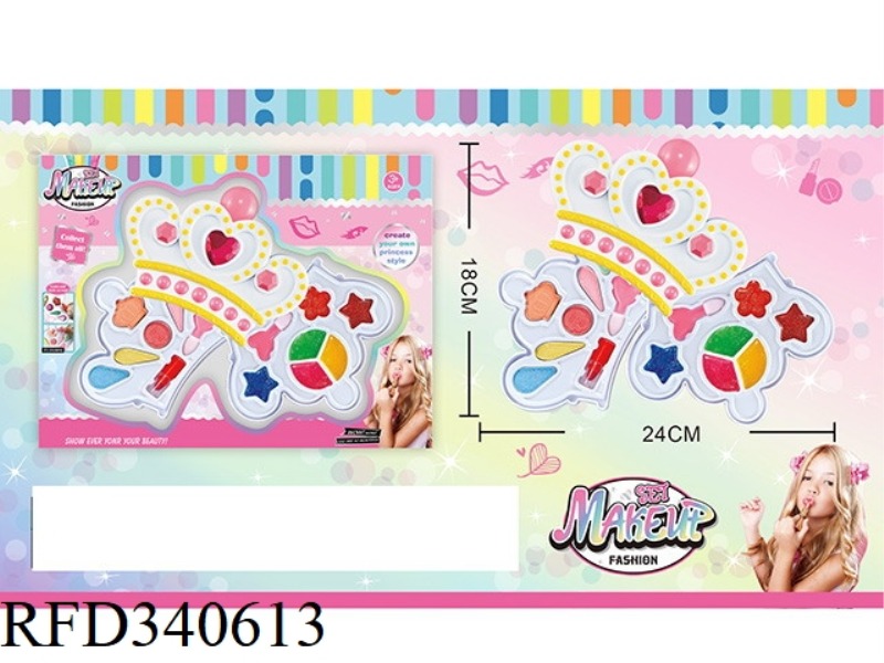 CHILDREN'S 3-LAYER MAKEUP SET (CROWN SHAPE)