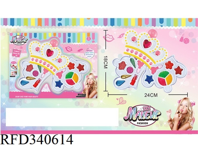 CHILDREN'S 3-LAYER MAKEUP SET (CROWN SHAPE)