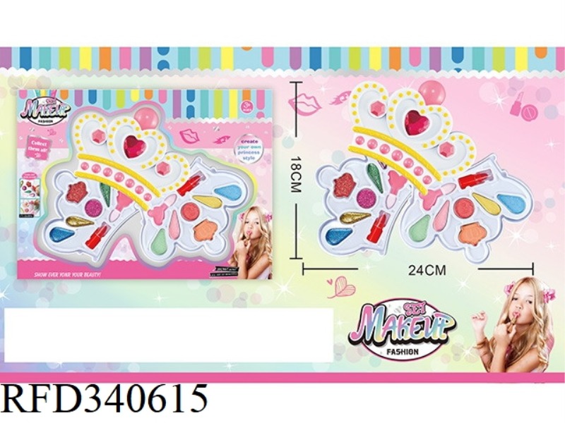 CHILDREN'S 3-LAYER MAKEUP SET (CROWN SHAPE)