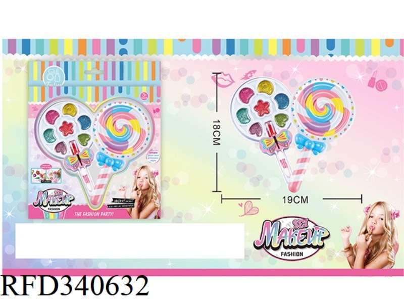 CHILDREN'S 2-LAYER MAKEUP SET (LOLLIPOP SHAPE)