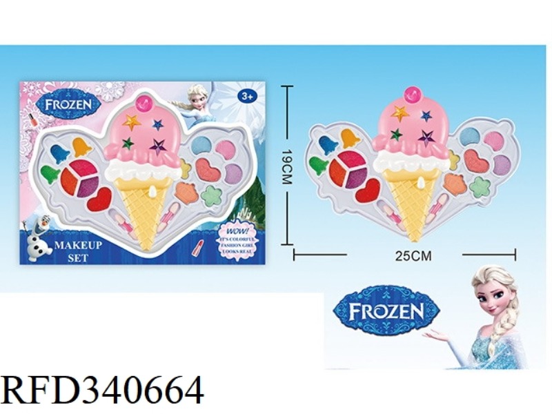 ICE AND SNOW CHILDREN'S 3-LAYER MAKEUP SET (ICE CREAM SHAPE)