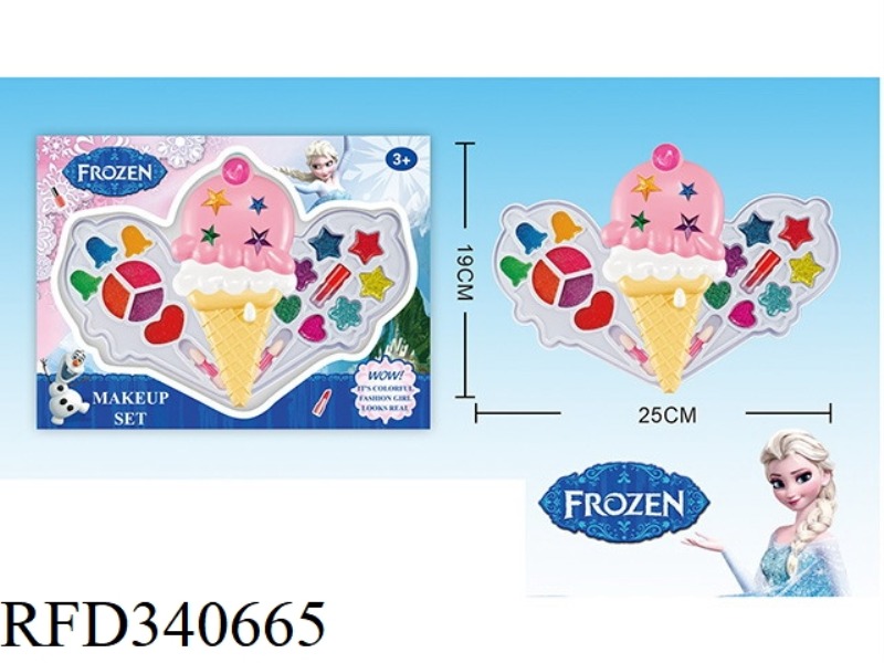 ICE AND SNOW CHILDREN'S 3-LAYER MAKEUP SET (ICE CREAM SHAPE)