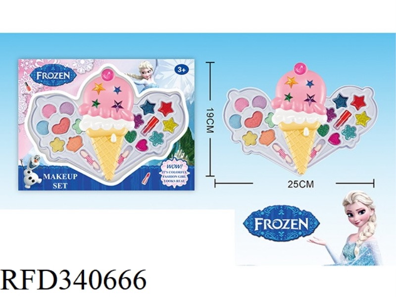 ICE AND SNOW CHILDREN'S 3-LAYER MAKEUP SET (ICE CREAM SHAPE)