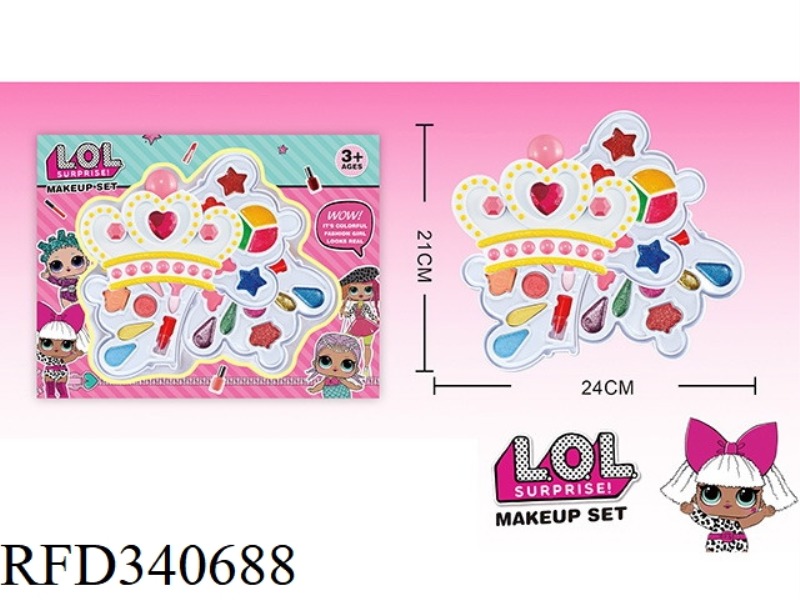 LOL SURPRISE CHILDREN'S 4-LAYER MAKEUP SET (CROWN SHAPE)