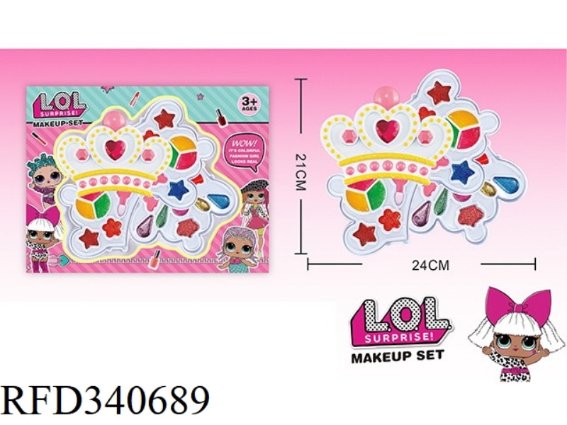 LOL SURPRISE CHILDREN'S 4-LAYER MAKEUP SET (CROWN SHAPE)
