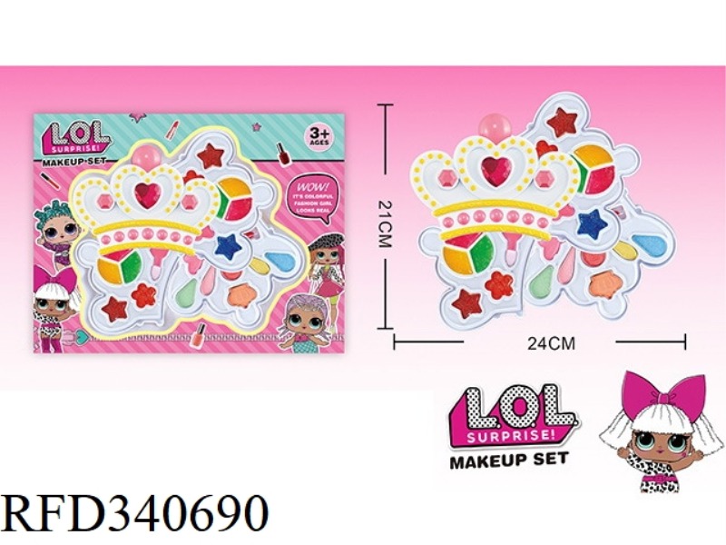 LOL SURPRISE CHILDREN'S 4-LAYER MAKEUP SET (CROWN SHAPE)