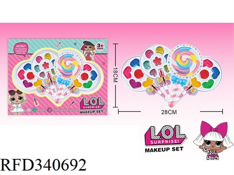 LOL SURPRISE CHILDREN'S 4-LAYER MAKEUP SET (LOLLIPOP SHAPE)