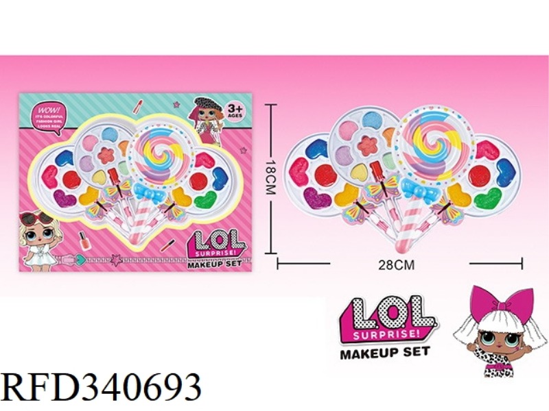 LOL SURPRISE CHILDREN'S 4-LAYER MAKEUP SET (LOLLIPOP SHAPE)