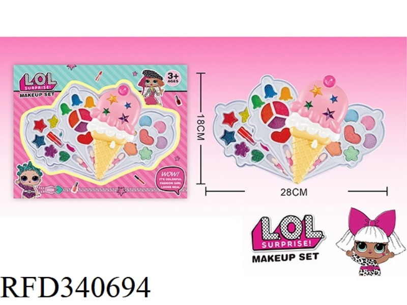 LOL SURPRISE CHILDREN'S 4-LAYER MAKEUP SET (ICE CREAM SHAPE)