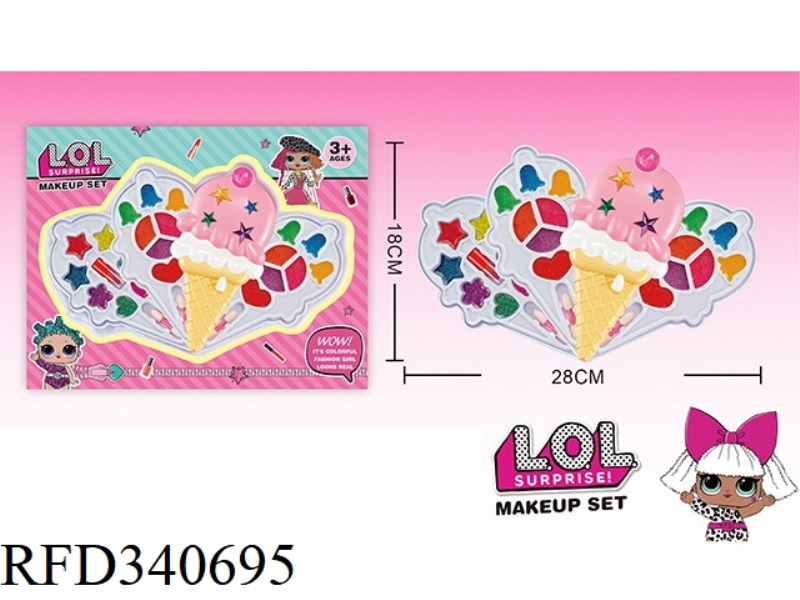 LOL SURPRISE CHILDREN'S 4-LAYER MAKEUP SET (ICE CREAM SHAPE)