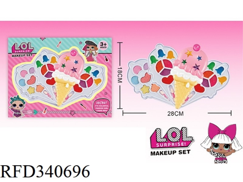 LOL SURPRISE CHILDREN'S 4-LAYER MAKEUP SET (ICE CREAM SHAPE)