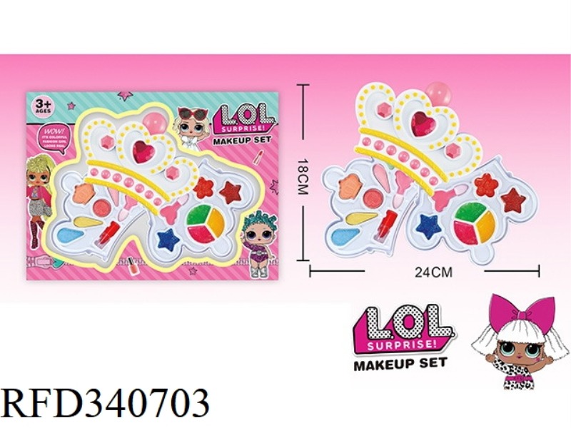 LOL SURPRISE CHILDREN'S 3-LAYER MAKEUP SET (CROWN SHAPE)