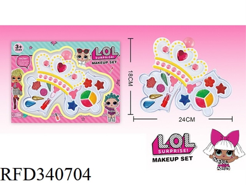 LOL SURPRISE CHILDREN'S 3-LAYER MAKEUP SET (CROWN SHAPE)