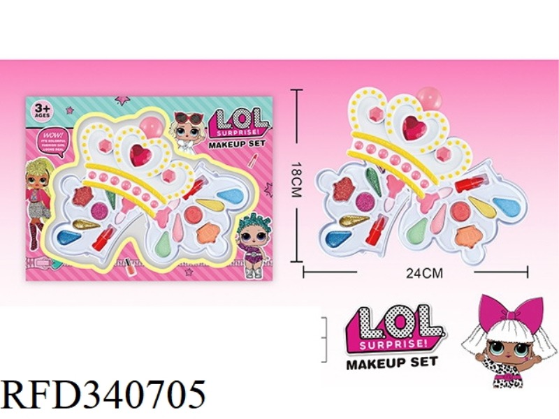 LOL SURPRISE CHILDREN'S 3-LAYER MAKEUP SET (CROWN SHAPE)