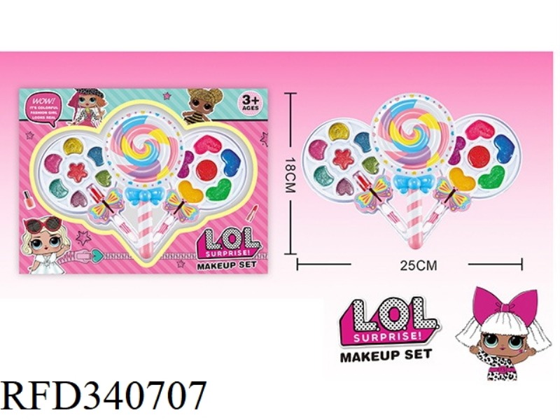 LOL SURPRISE CHILDREN'S 3-LAYER MAKEUP SET (LOLLIPOP SHAPE)