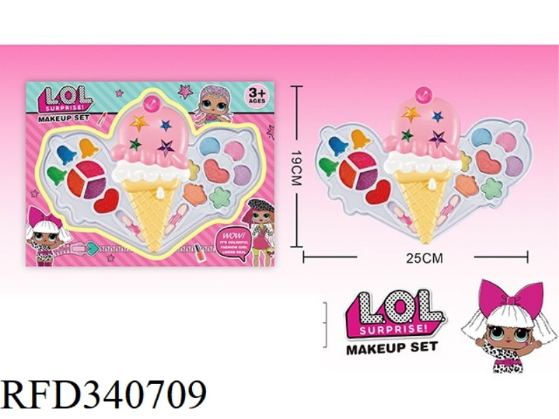 LOL SURPRISE CHILDREN'S 3-LAYER MAKEUP SET (ICE CREAM SHAPE)