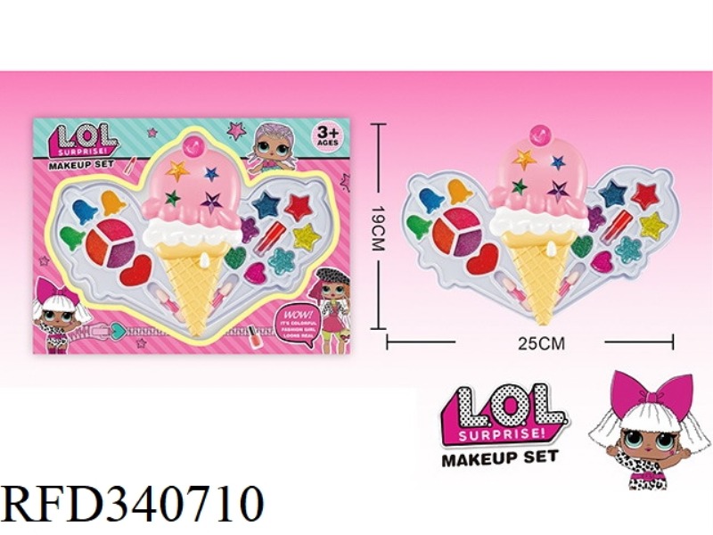 LOL SURPRISE CHILDREN'S 3-LAYER MAKEUP SET (ICE CREAM SHAPE)