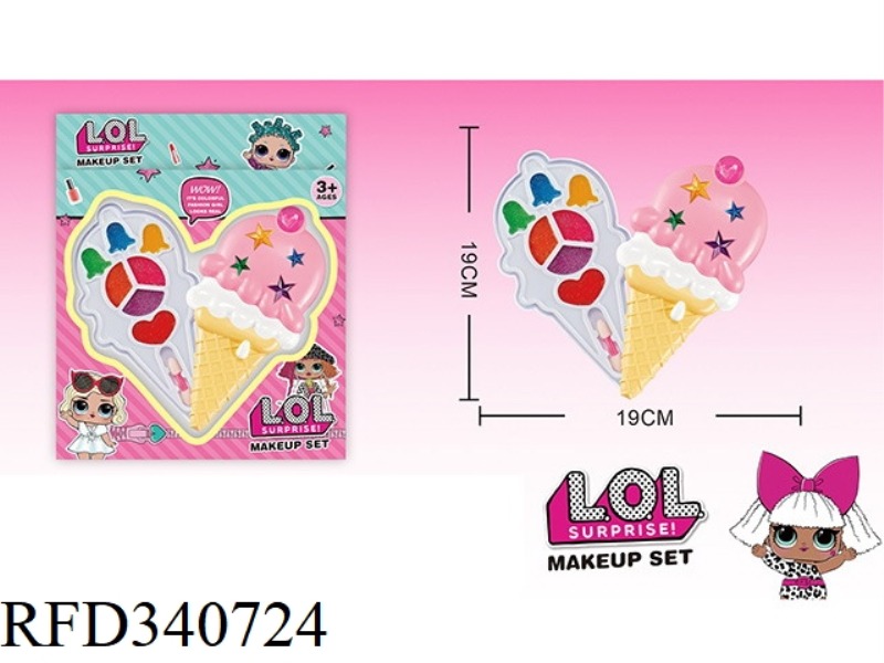 LOL SURPRISE CHILDREN'S 2-LAYER MAKEUP SET (ICE CREAM SHAPE)