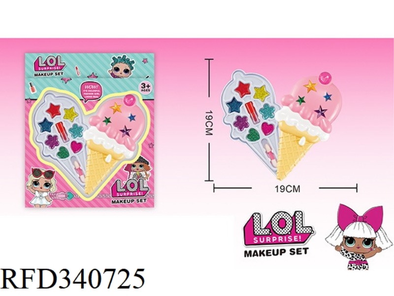 LOL SURPRISE CHILDREN'S 2-LAYER MAKEUP SET (ICE CREAM SHAPE)