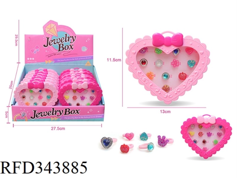 GIRLS' ACCESSORIES - CHILDREN'S GEM RING 12PCS