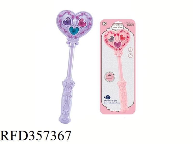 SOLID COLOR PEACH HEART MAGIC WAND (TWO COLORS MIXED)