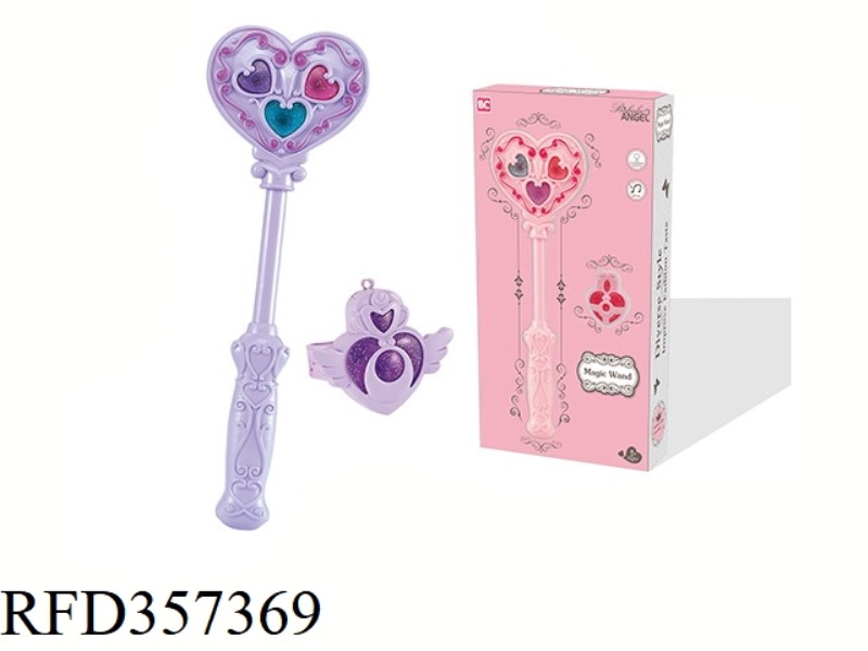 SOLID COLOR PEACH HEART MAGIC WAND (TWO COLORS MIXED)