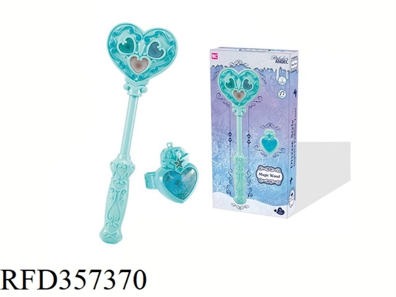 SOLID COLOR ICE AND SNOW PEACH HEART MAGIC WAND