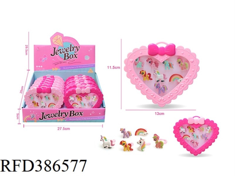 GIRL ACCESSORIES-UNICORN PONY RING 12PCS