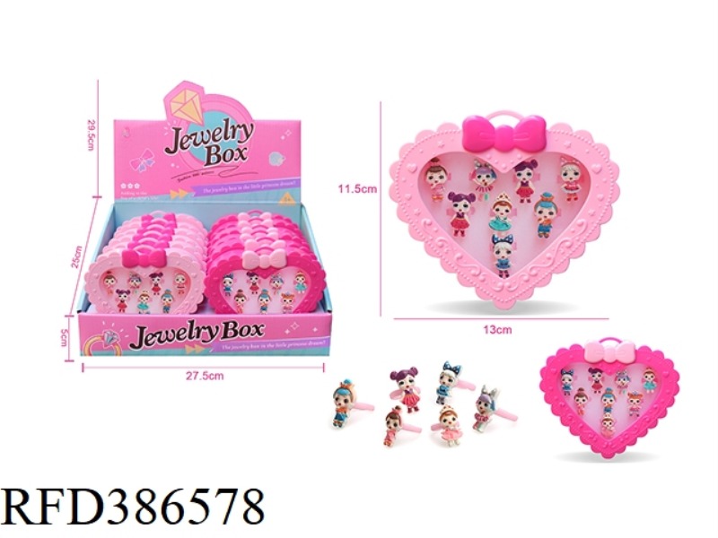 GIRL ACCESSORIES-SURPRISE DOLL CHILDREN'S RING 12PCS