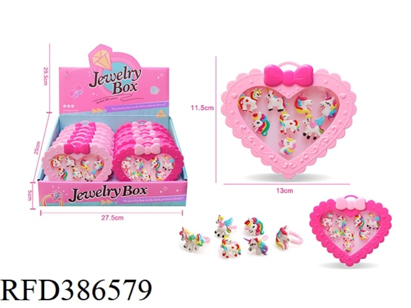 GIRL ACCESSORIES-UNICORN PONY RING 12PCS