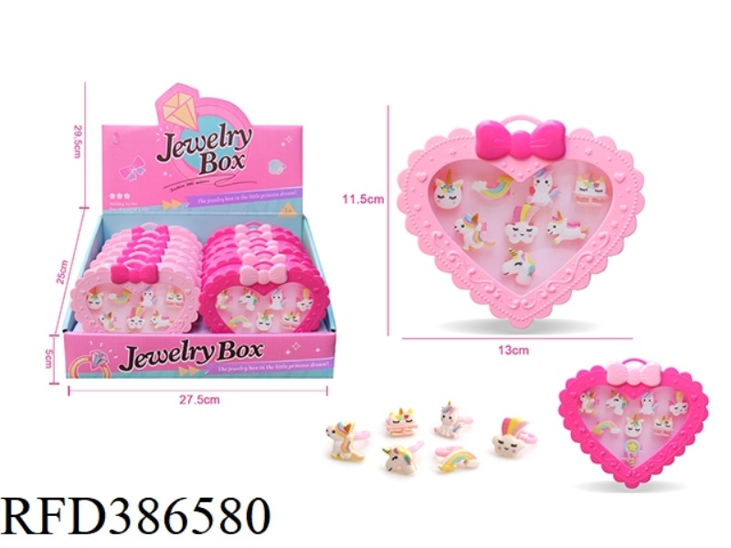 GIRL ACCESSORIES-UNICORN PONY RING 12PCS