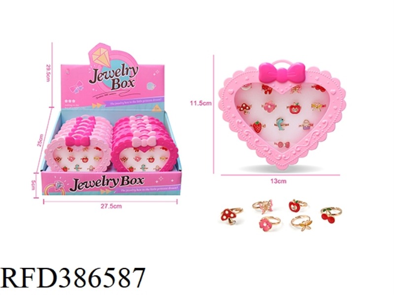 GIRLS JEWELRY-ALLOY CHILDREN'S RING 12PCS