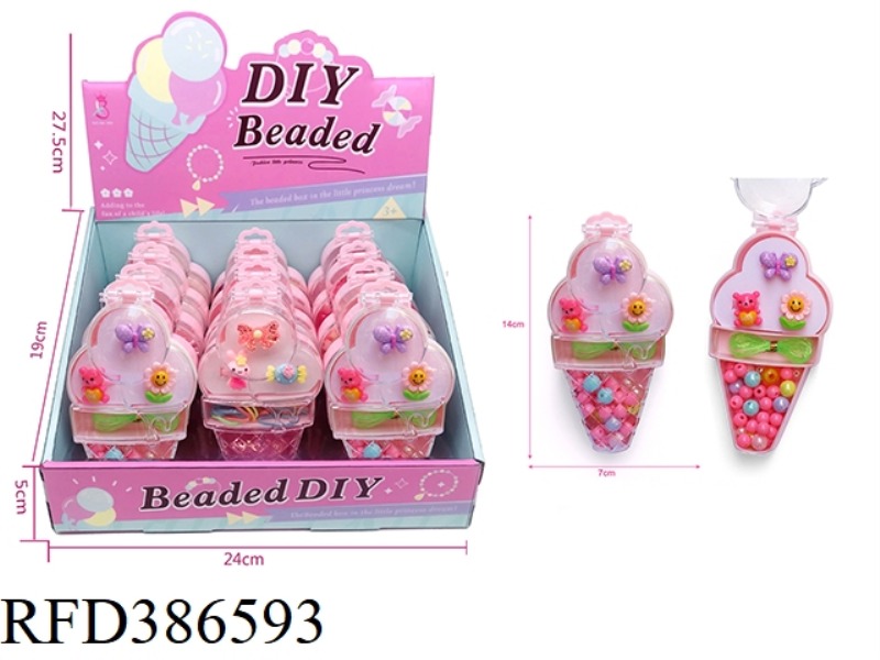 GIRL ACCESSORIES-ICE CREAM JEWELRY SET 12PCS