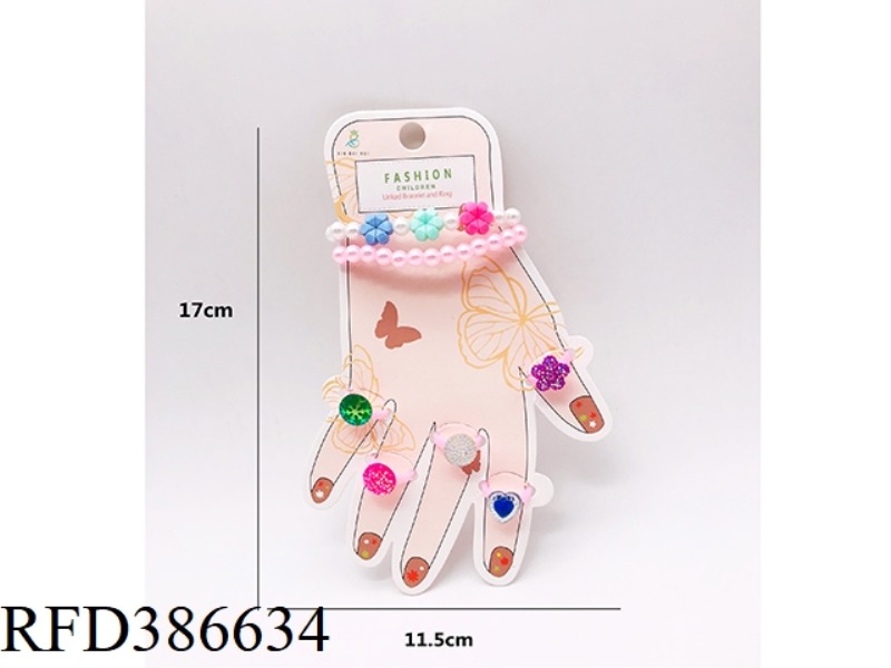 GIRLS' JEWELRY-BRACELET AND RING SET