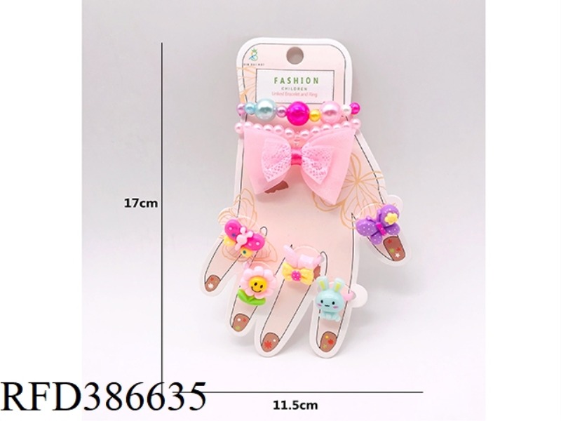 GIRLS' JEWELRY-BRACELET AND RING SET