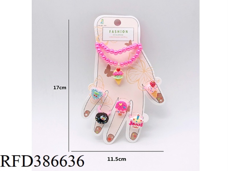 GIRLS' JEWELRY-BRACELET AND RING SET