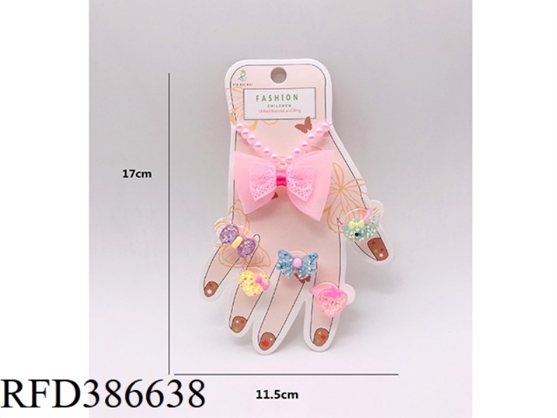 GIRLS' JEWELRY-BRACELET AND RING SET