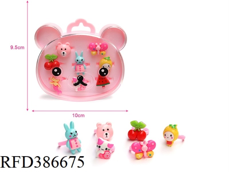 GIRL JEWELRY-BEAR CARTOON RING BOX