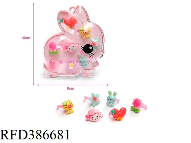 GIRL JEWELRY-BUNNY CARTOON RING BOX