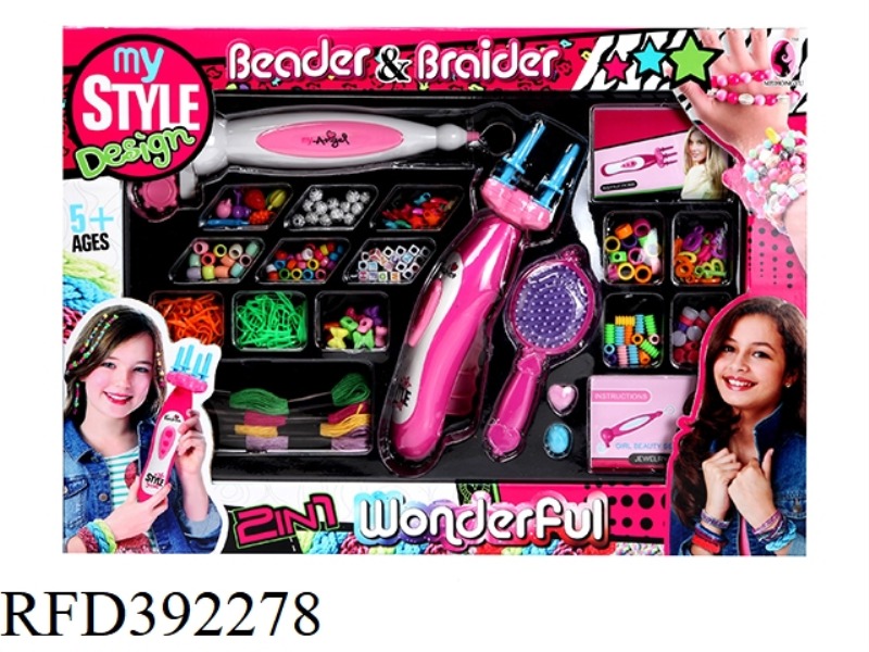 2 IN 1 BRAIDED HAIR COMBO JEWELRY SET